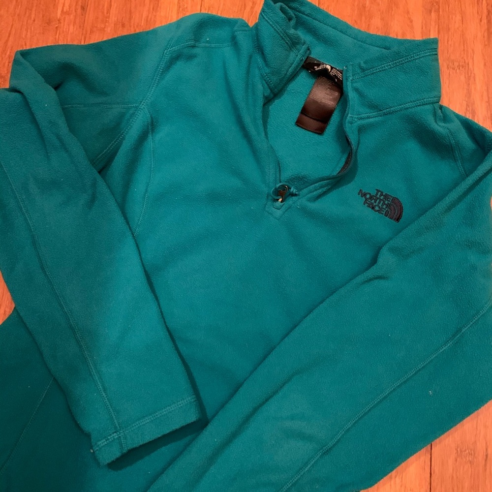 Teal North Face Fleece Half Zip